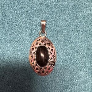 Sterling Silver and Onyx Pendant